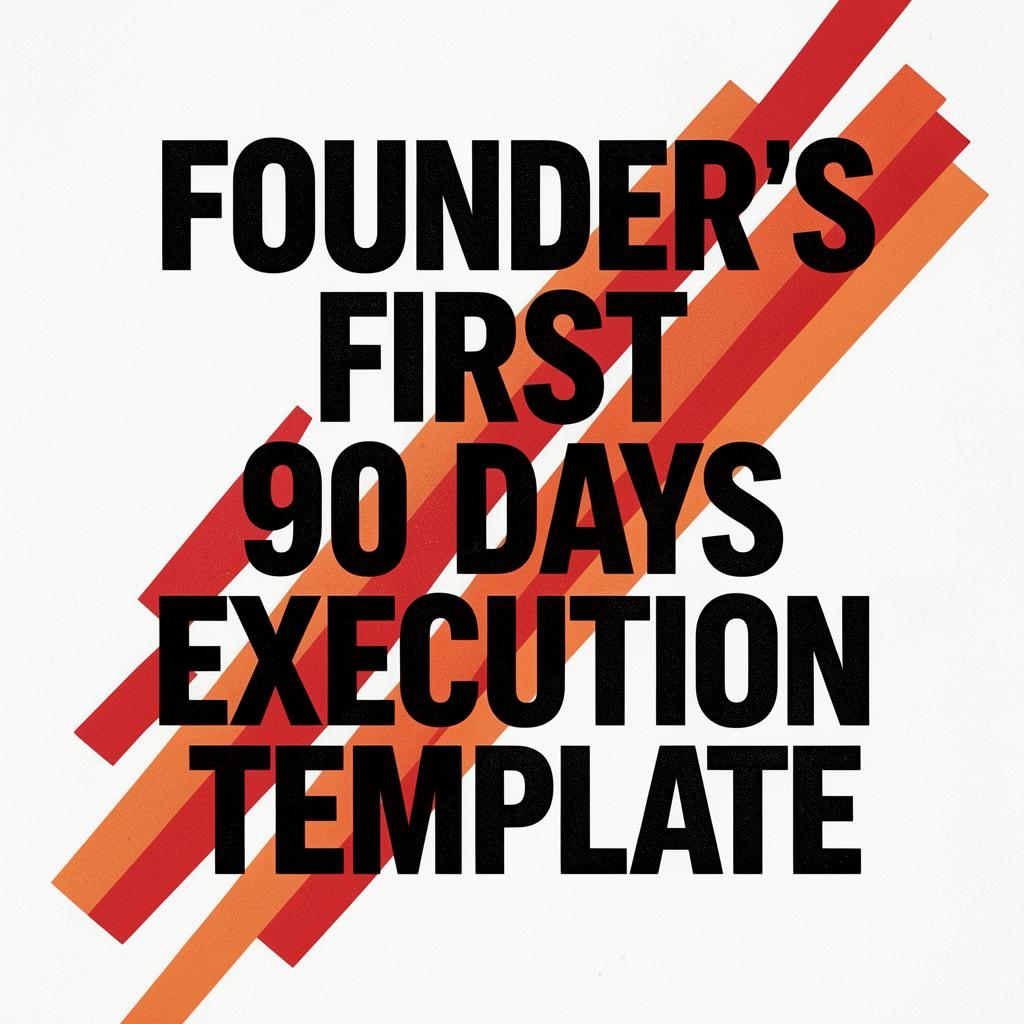 FOUNDER'S FIRST 90 DAYS EXECUTION TEMPLATE